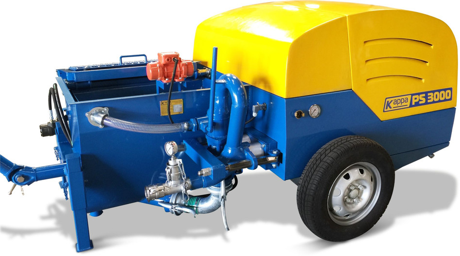 Plaster equipment with self loading system.